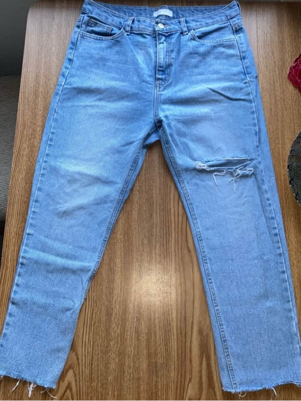 Womens straight leg ribbed jeans - Oak and Fort (Large 30” W)